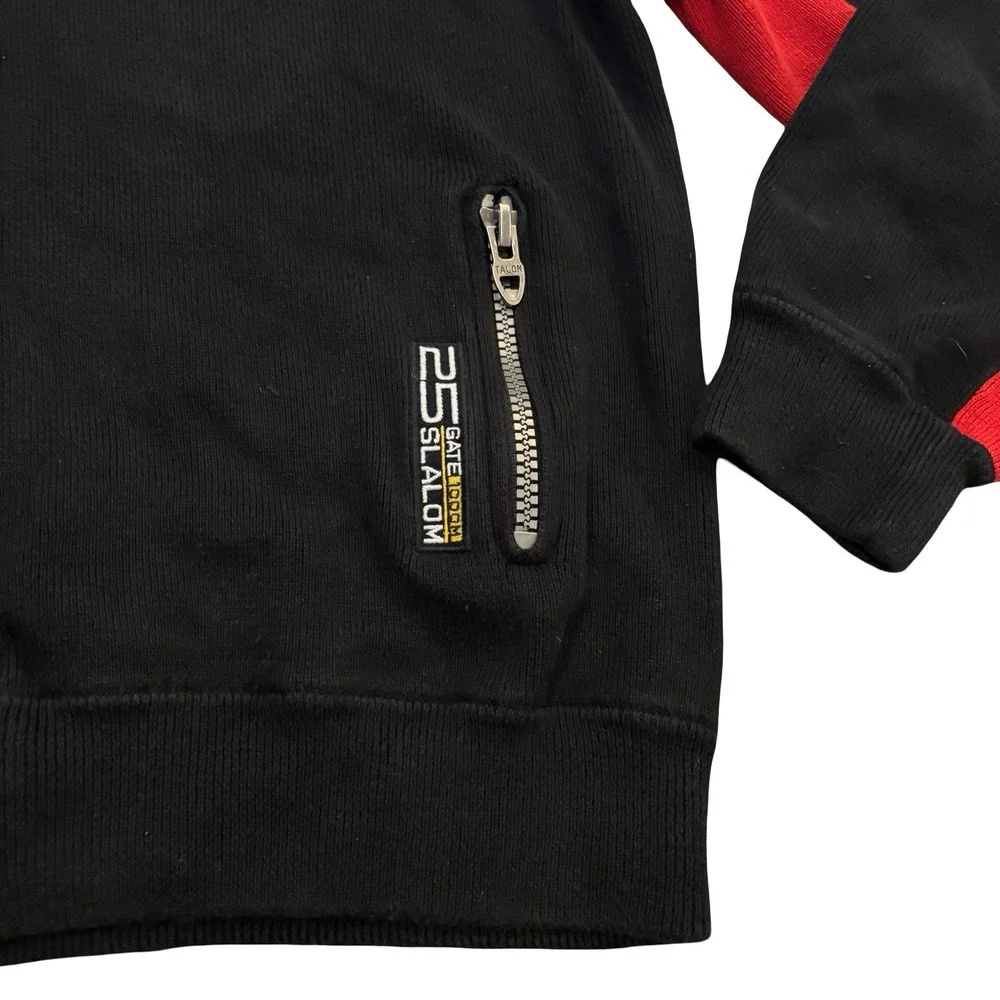 Polo Ralph Lauren Rafting Co Track Jacket Mens XXL Black Red Kayak Slalom Zip